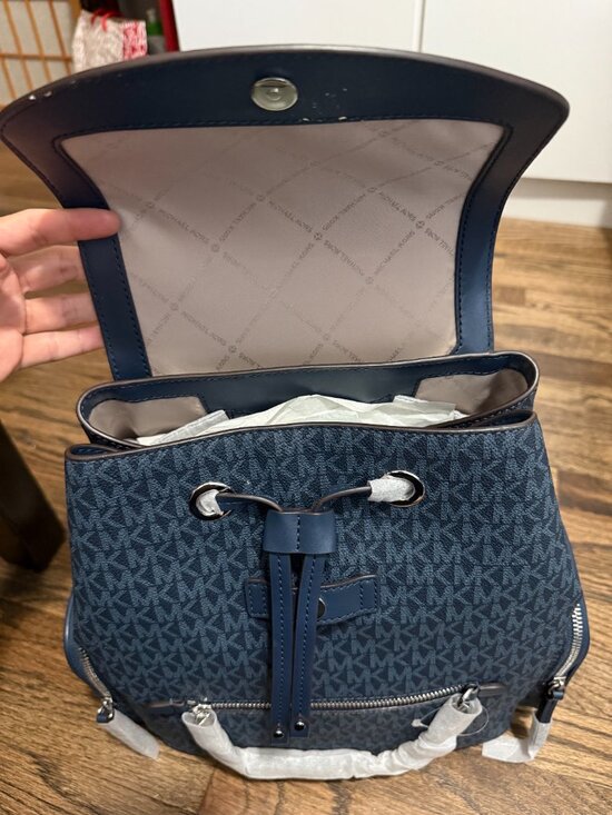 Michael Kors Jet Set Large Logo Backpack-Admiral Bleu main image 4
